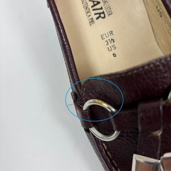 Mephisto Cool Air Loafers Womens 6 Leather Slip On Shoes Red Work Office EUC - Picture 4 of 8